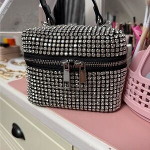 Crystal Embellished Black Bag